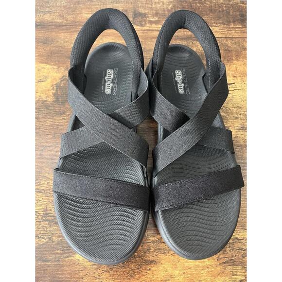 Skechers Women's Sz 10 Hands Free Slip-ins Go Walk Flex Glimmer Sandals Comfort - Picture 6 of 9